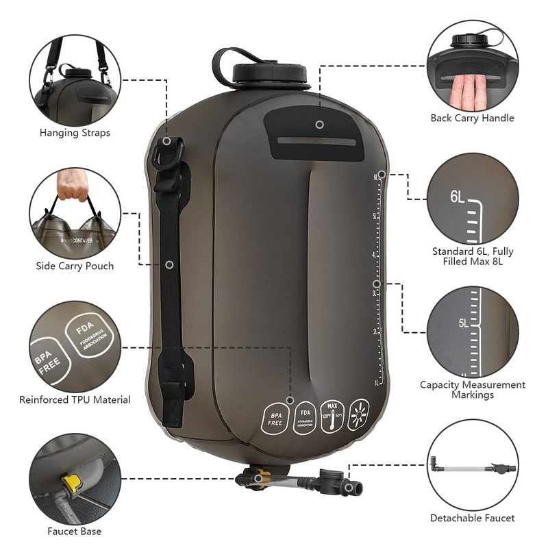CyConncet Foldable Water Canister, Water Tank, Foldable Tank, Up to