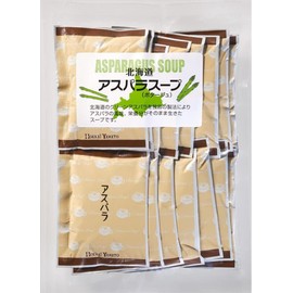 Hokkaido Asparagus Corn Soup Mix 0.6 oz (16.5 g) x 15 Bags – Creamy Aspara Soup with Croutons, Dairy & Wheat Ingredients