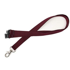 Burgundy Lanyard Neck Strap w/Safety Breakaway & Trigger Clip for Badge Holders, ID Cards & More! (Pack of 10)