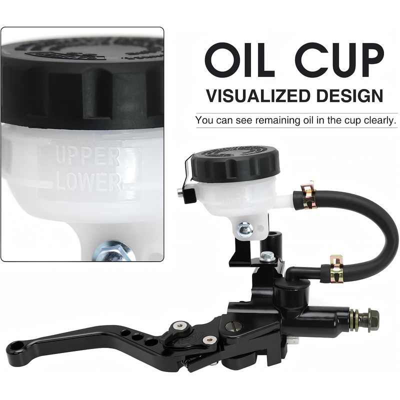 DgNeLai Universal Motorcycle Brake Clutch Pump Lever with Hydraulic Master