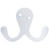 Merriway® BH00227 (2 Pcs) White Metal Twin Robe Hook -