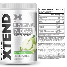 Scivation Xtend BCAA 7000mg Smash Apple 粉末 30杯分 国内正規品 サイベーション エクステンド 必須アミノ酸 1,305g グルタミン 2,500mg