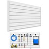 COLCUT Slatwall Panel, Heavy Duty PVC Slatwall Garage Organizer,4x2 feet