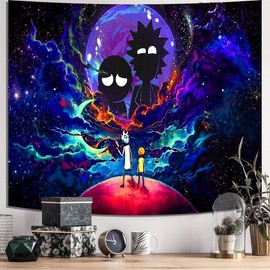 Eyesoul Space Wall Tapestry Hippie Anime Poster for Bedroom Aesthetics Funny Galaxy Star Room Decor Flag Wall Hanging for Teen Girls Men Dorm Living Room (51x60) - Size: 30x40