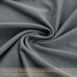 PiccoCasa Box Spring Cover Stretchy Fabric Wrap Around 4 Sides Bed Skirt Wrinkle Free for Home, Elastic Mattress Cover Fits Mattress up to 14" Cadet Grey King