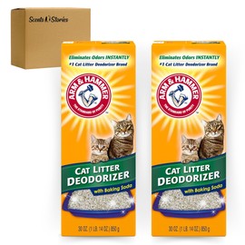 Cat Litter Deodorizer 30 Oz Arm N Hammer (Pack of 2) with Scent N Stories Box, Double Pack for Extended Freshness and Clean-Smelling Spaces