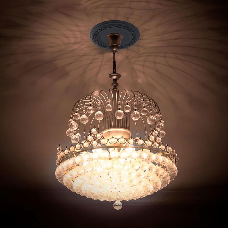 INCREWAY 1Pack Split Lighting PU Ceiling Black 3D Modeling Ceiling