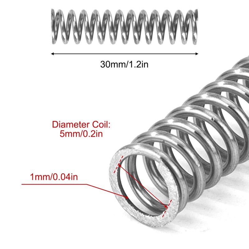 GUNGY Compression Spring Stainless Steel Spring Compression Springs 30 mm