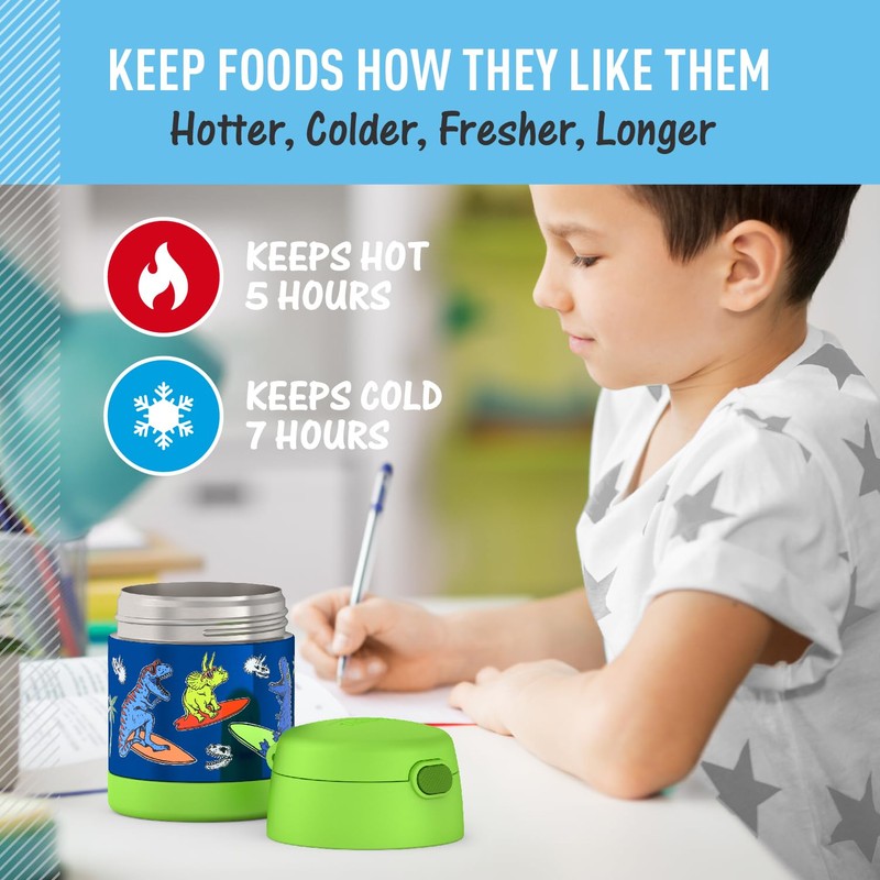 THERMOS FUNTAINER Insulated Food Jar, 10 Ounce, Kid Friendly Food