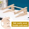 NOELAMOUR Laptop Stand, Vertical Stand, Wood, Easy Assembly, Storage, Improves