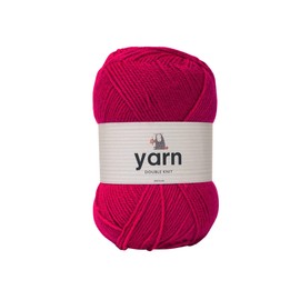 Korbond DK Bright Pink Yarn - 100g Acrylic Wool - Lightweight, Hypoallergenic & Durable Double Knit Crochet Yarn Knitting Wool (290m Total)