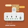 Plug Extension Socket, Double Socket with USB, Plug Adaptor, Plug