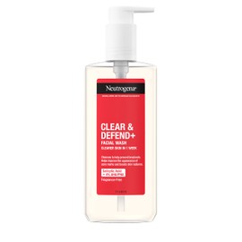 Neutrogena Face Wash, Clear and Defend plus Wash, 200 ml (Pack of 1)