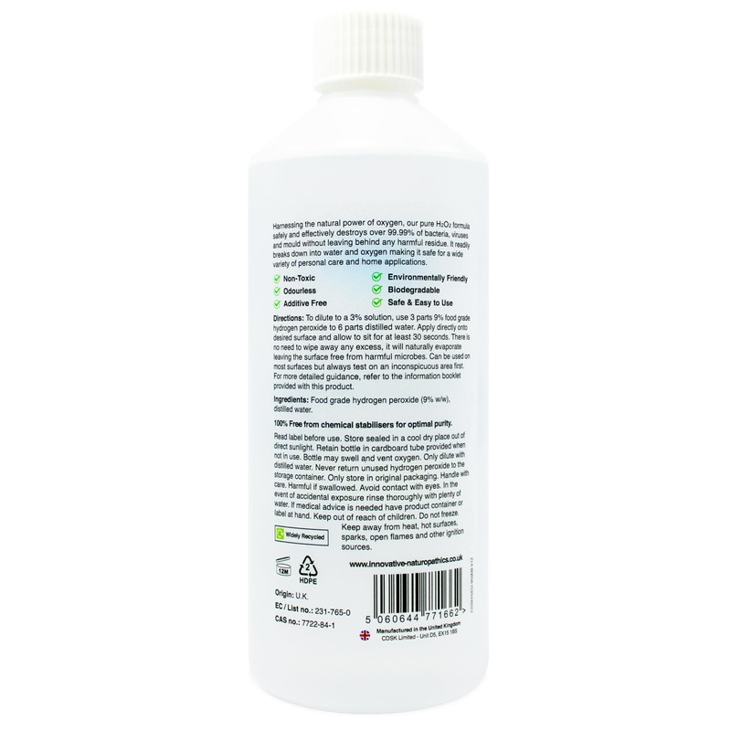 Food Grade Hydrogen Peroxide - Purest Grade 9% - 2
