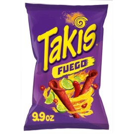 Takis 🟡 New Limited Edition Takis FUEGO Hot Chili Pepper & Lime Tortilla Chips 9oz