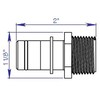 Flow-Rite MA-029 3/4" Qwik-Lok x 3/4" NPT