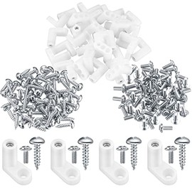 60 Pcs PCB Board Mounting Feet with Screws, White L Shape Circuit Board Plastic Standoffs Mounting Hardware, Game Console Motherboard Fixed Plastic Feet for Arcade Gaming Board Console Motherboard