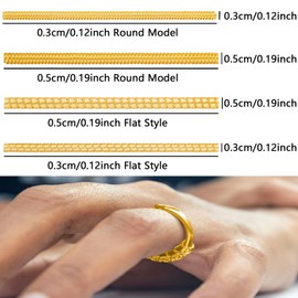 Pack of 16 ring size adjusters, ring adjuster, ring reducer, ring size adjuster, ring reducer for loose rings (3 mm/5 mm), PU, 1