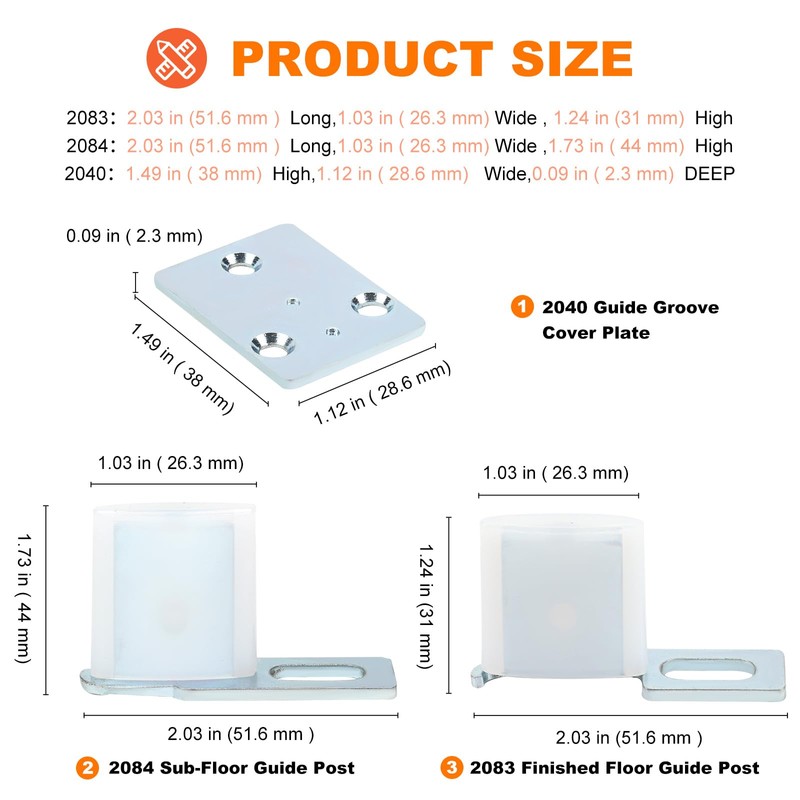 2041PLBG Hidden Pocket Door Guide