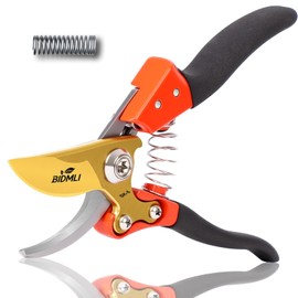 Heavy Duty Pruning Shears，Garden Scissors & Clippers with BIDMLI 8.66" SK5 Steel Blades & Aluminum Alloy Handles, Tree Branch Cutter, Ideal for Thick Branches, Dry Twigs, Flower Pruning Tool.
