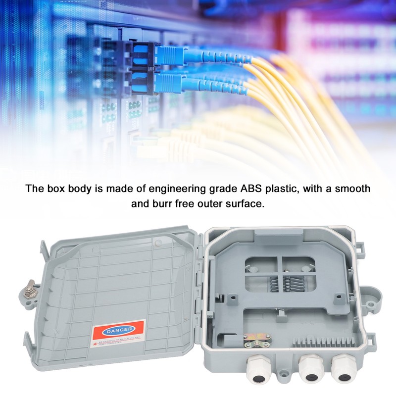 Optical Fiber Distribution Box 8 Core Waterproof Fiber Optic Splitter