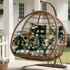 Uthem Double Egg Chair Cushion Replacement Waterproof for Outdoor Patio