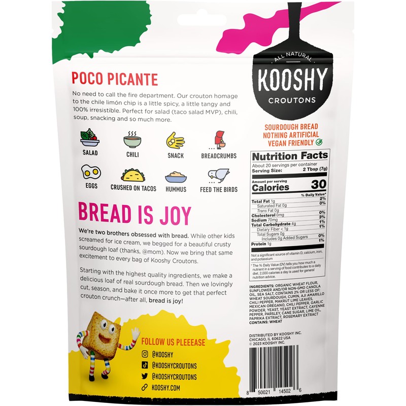 Kooshy Croutons Poco Picante Croutons, 5 OZ