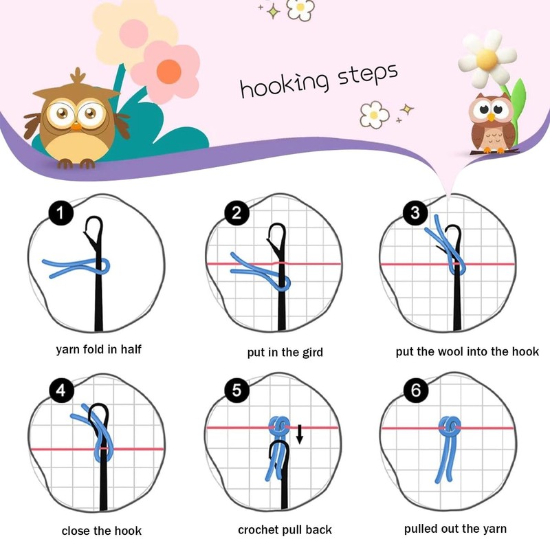 Generic DIY Latch Hook Pillow Kits - Cute Brown Highland