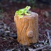Niwhydi Outdoor Key Hider - Green Resin Frog Stump Key