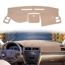 puxhig Dashboard Cover Dash Cover Mat Pad Carpet Custom Fit for Ford Fusion 2006 2007 2008 2009 (Beige)