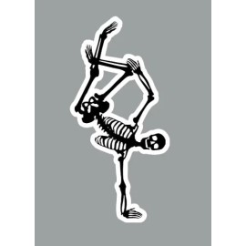 Texas Hart Designs Skeleton Hip Hop Dancing Die Cut Glossy Fridge Magnet