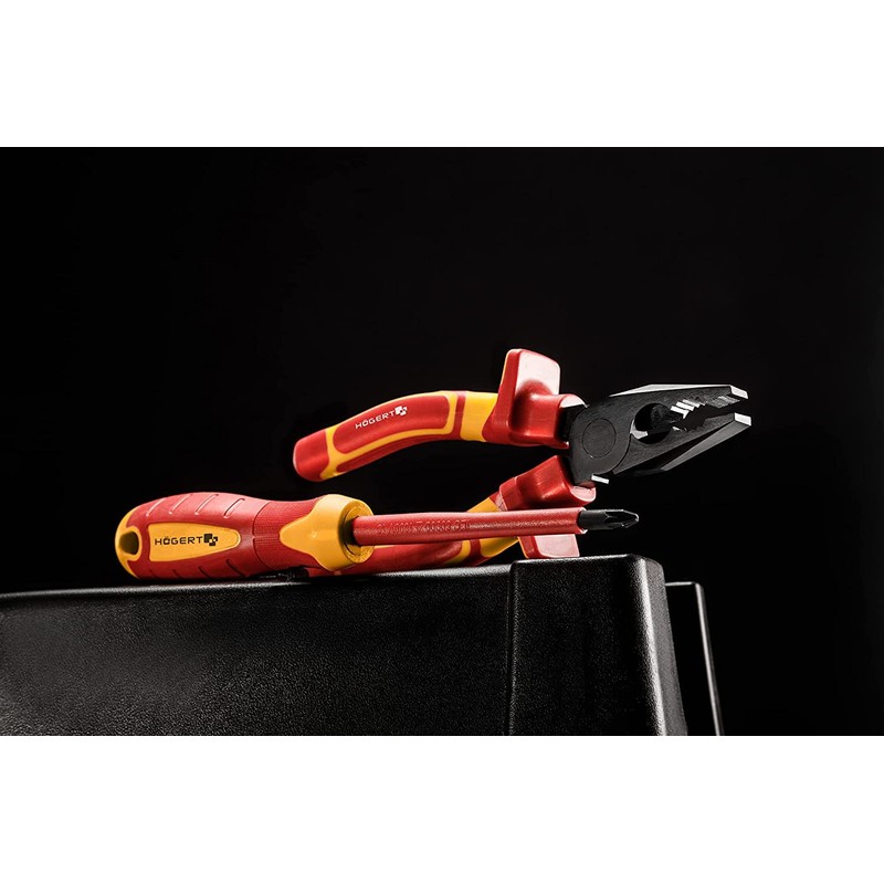Högert HT1S997 Insulated 1000 V Screwdriver Set with Interchangeable Handle