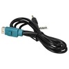 vhbw AUX Audio Adapter Cable Car Radio (120 cm) Compatible