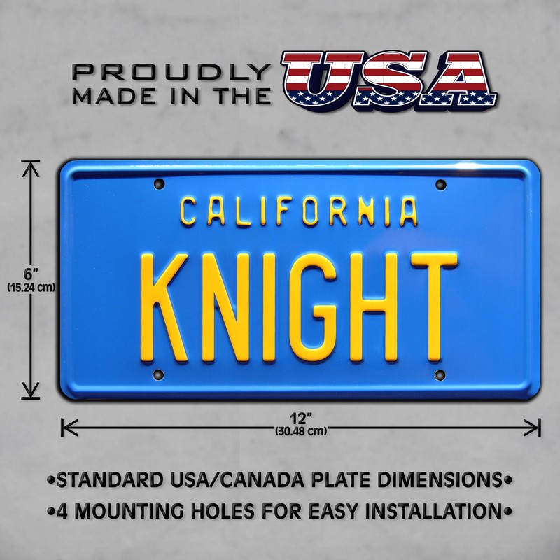 Knight Rider | KNIGHT + KARR | Metal Stamped License
