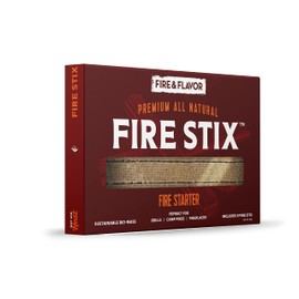 Fire & Flavor Fire Stix All-Natural Fire Starters - Eco-Friendly Fire Starters for Fireplaces, Campfires, Grills, and Wood Stoves - Odorless, Chemical-Free, and Clean-Burning Fire Starters