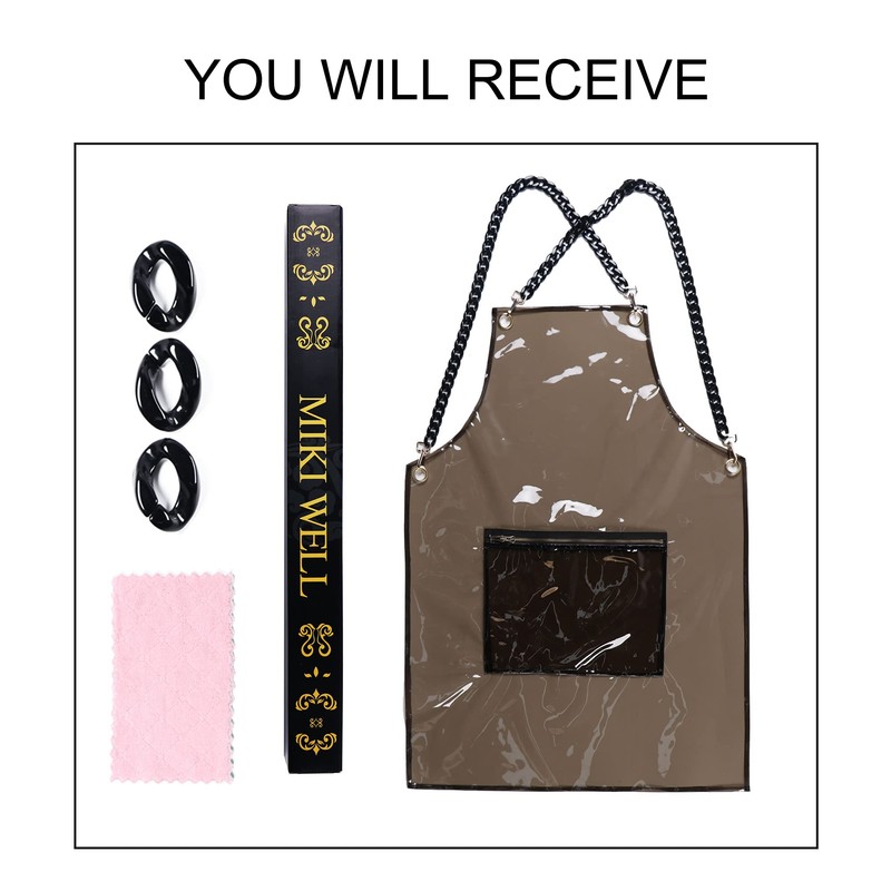 MIKI WELL Barber Hair Stylist Apron For Beauty Salon Waterproof