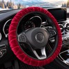 Luxury Plush Steering Wheel Cover, Soft Short-Fur Winter Car Steering