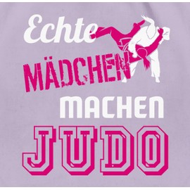 Shirtracer - Gym Bag Backpack - Martial Arts - Real Girls Make Judo, 3 Pastel Purple, Unit size