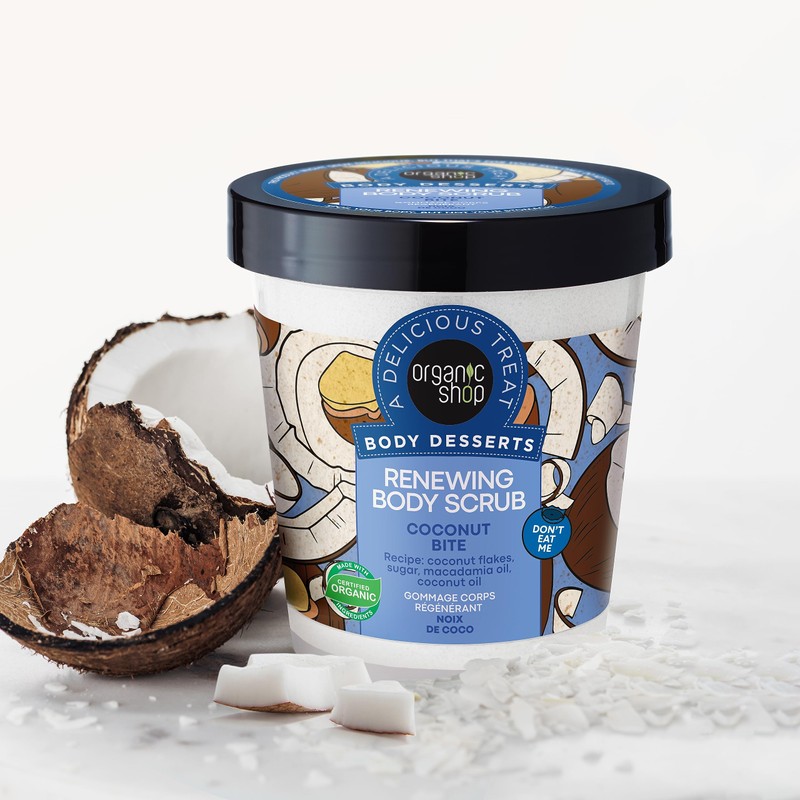 Organic Shop Body Desserts Renewing Body Scrub Coconut Bite, 450