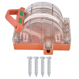 Interruptor de Cuchilla de Desconexión, Interruptor de Doble Tiro de 3 Polos, Carcasa Transparente de Cobre Completo, Interruptor Eléctrico de 380 V CA con Luz LED para Electrodomésticos