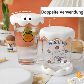 CALLYSONIC 4 Stück Silikon Deckel für Gläser, Wiederverwendbarer Dosendeckel, Innendurchmesser 9 cm Getränkedosen Verschluss, Anti Staub Silikondeckel für Gläser, Dosen, Trinkglas, Joghurtbecher