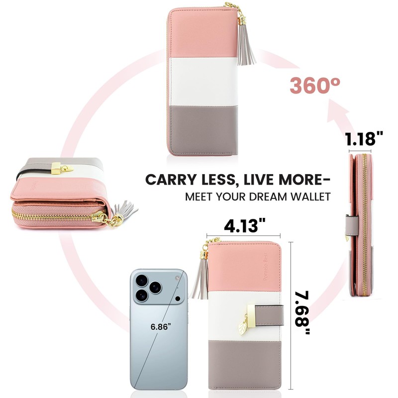 Pomelo Best Womens Wallet RFID Blocking Wallet for Women Bifold