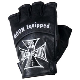 MOONEYES HALF FINGER GLOVE OMG-034 (L, Black)