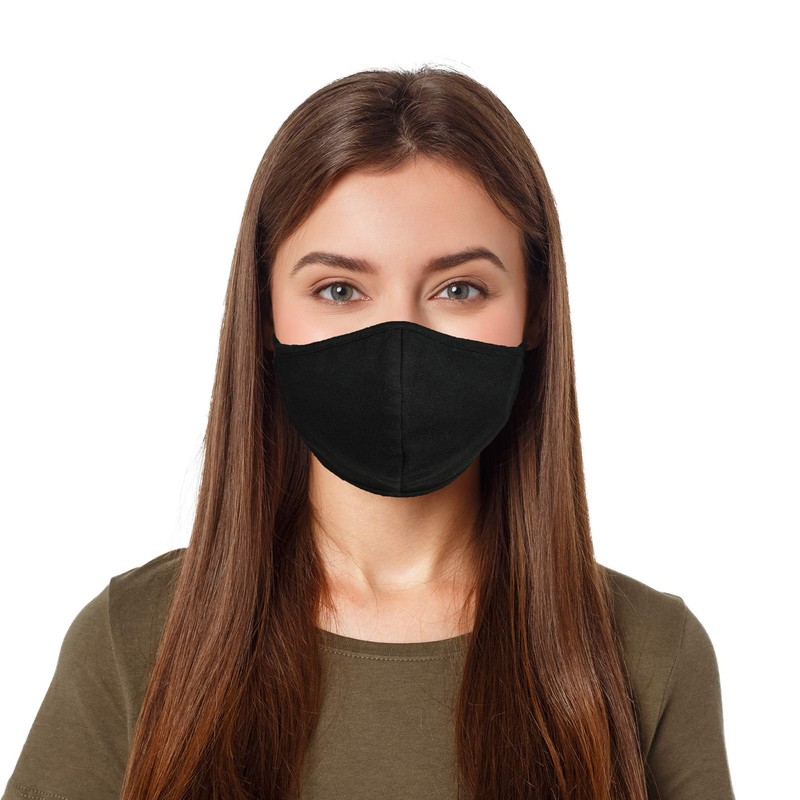 DALIX Cloth Face Mask Reuseable Washable in Black Made in