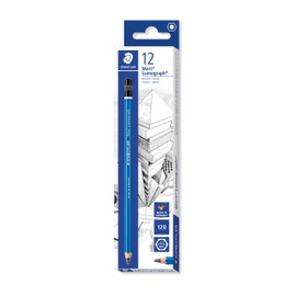 Staedtler Mars Lumograph 12B Graphite Art Drawing Pencil, Super Soft, Break-Resistant Bonded Lead, 12 Pack, 100-12B