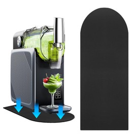 Gleitbrett für Ninja Slush Maschine und KLAMER Eismaschine, 50 x 19,7 cm Kaffeemaschinen-Unterlage, Gummimatte mit Glatten Kanten-0,3 cm dick, Schwarze Unterlage für Küchenmaschinen-Zubehör