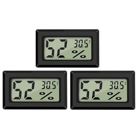 Thlevel 3 Pack Digital Thermometer Temperature Humidity Meter Mini Thermohygrometer Hygrometer Gauge for Greenhouse Cars Home Office