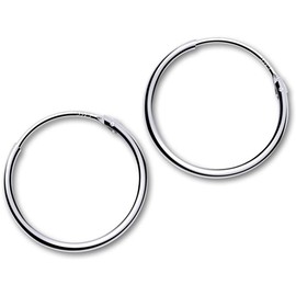 Gokei 925 Sterling Silver Hoop Earrings, Simple, Unisex, Hypoallergenic, Rings, Hoops, Cartilage Earrings, Accessories For Men and Women