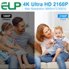 ELP 4K USB Camera with Microphone Manual Zoom Webcam 2.8-12mm