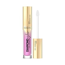 Eveline Cosmetics Diamond Glow Lip Luminizer with Hyaluronic Acid - No. 10 Rose Violet Nourishing & Moisturising Lip Gloss
